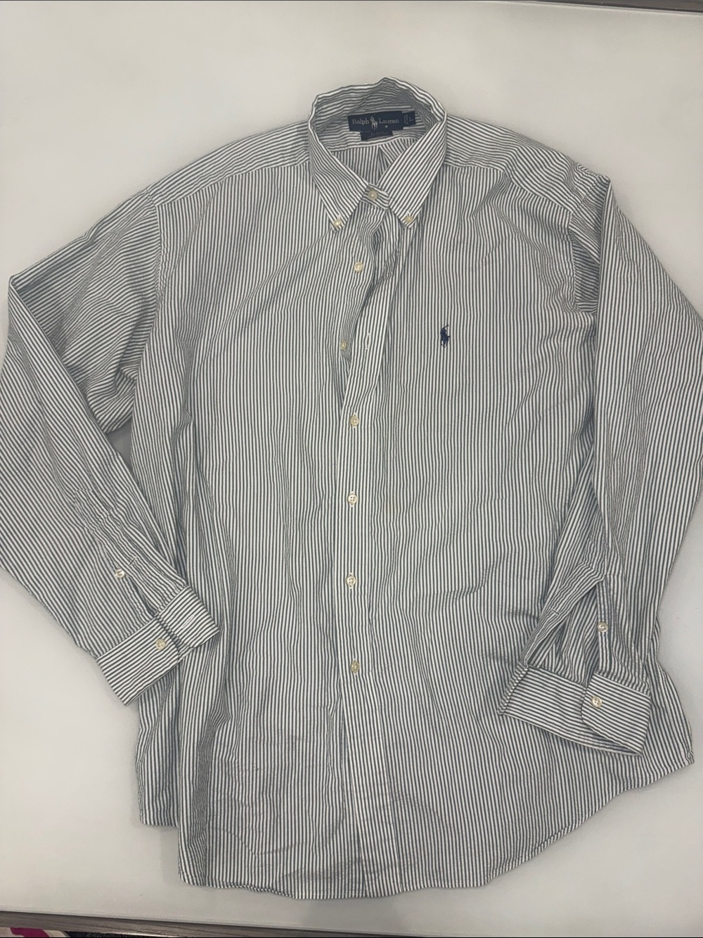 Polo by Ralph Lauren Men's green stripe Button-Down Shirt